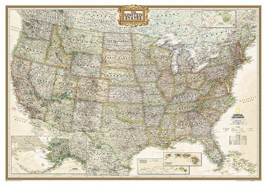 Cover for National Geographic Maps - Reference · National Geographic United States Executive Wall Map (Map) (2021)