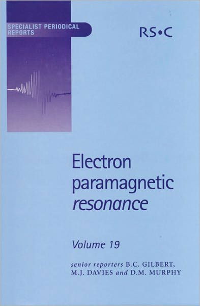 Cover for Royal Society of Chemistry · Electron Paramagnetic Resonance: Volume 19 - Specialist Periodical Reports (Gebundenes Buch) (2004)