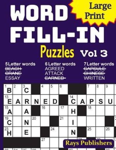 Cover for Jaja Media · Large Print Word Fill-in Puzzles 3 (Paperback Book) (2017)