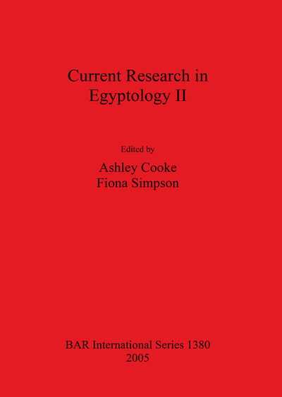 Cover for Richard Simpson · Current Research in Egyptology II - British Archaeological Reports International Series (Paperback Book) (2005)