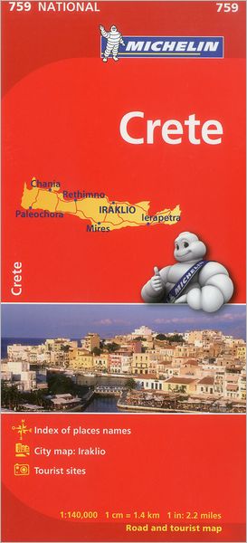 Cover for Michelin Travel &amp; Lifestyle · Michelin Map Crete 759 (Paperback Book) [2nd edition] (2016)