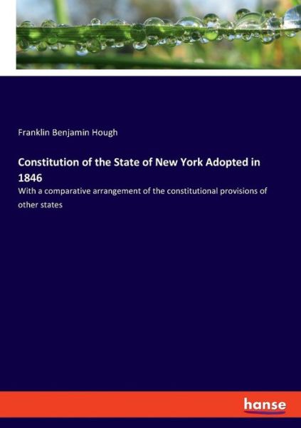 Constitution of the State of New - Hough - Bücher -  - 9783337723200 - 24. Januar 2019