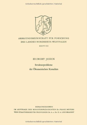 Cover for Hubert Jedin · Strukturprobleme Der OEkumenischen Konzilien - Arbeitsgemeinschaft Fur Forschung Des Landes Nordrhein-Westf (Paperback Book) [1963 edition] (1963)