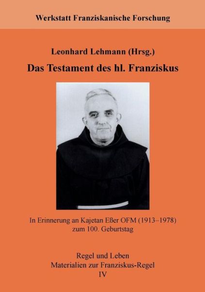 Cover for Leonhard Lehmann · Das Testament Des Hl. Franziskus (Paperback Book) (2013)