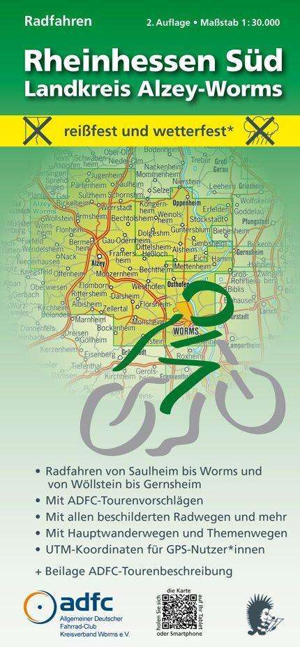 Radfahren - Rheinhessen Süd / Landkreis Alzey-Worms 1:30.000 - Michael Messer - Bücher - MeKi Landkarten GmbH - 9783947593200 - 12. April 2021