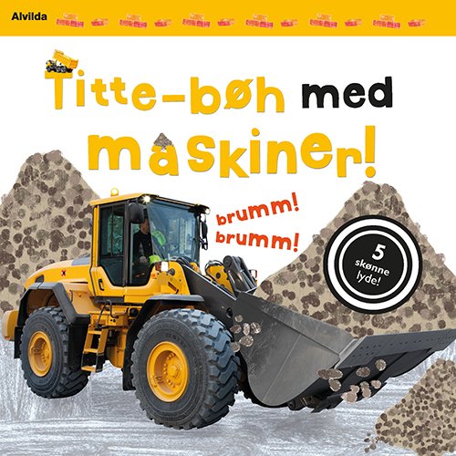Cover for Titte-bøh: Titte-bøh med maskiner! Papbog med 5 skønne lyde (Cardboard Book) [1.º edición] (2019)
