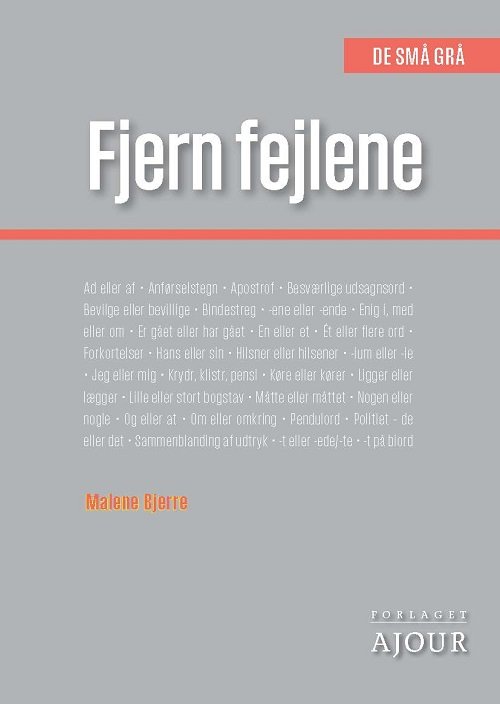 Cover for Malene Bjerre · De små grå: Fjern fejlene (Heftet bok) [4. utgave] (2023)