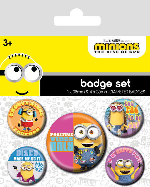 Positive Vibes (Badge Pack) - Minions: The Rise Of Gru - Merchandise -  - 5050293807201 - 