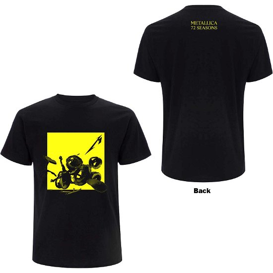 Metallica · Metallica Unisex T-Shirt: 72 Seasons Broken / Burnt Drums (Back Print) (T-shirt) [size XL] (2023)