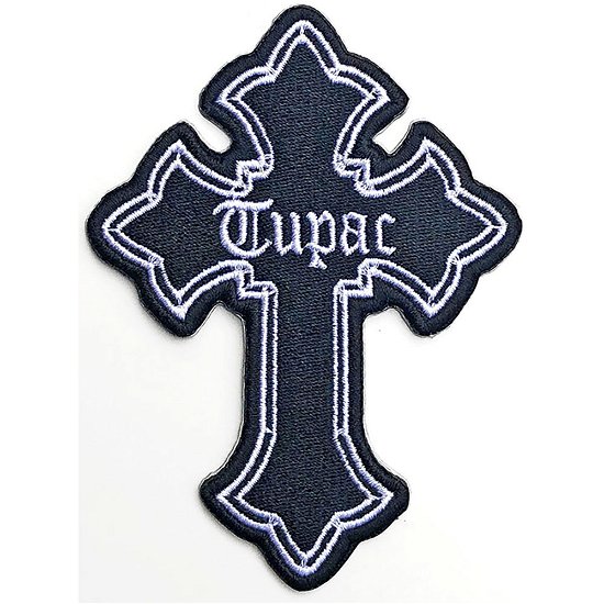Tupac Standard Woven Patch: Cross - Tupac - Merchandise -  - 5056368633201 - 