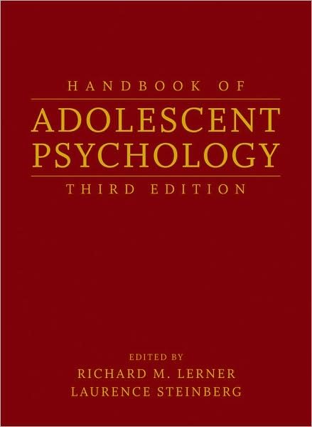 Cover for RM Lerner · Handbook of Adolescent Psychology, 2 Volume Set (Innbunden bok) (2009)