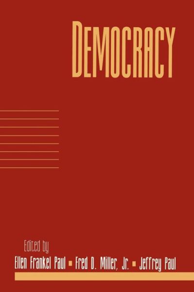 Cover for Ellen Frankel Paul · Democracy: Volume 17, Part 1 - Social Philosophy and Policy (Taschenbuch) (2000)