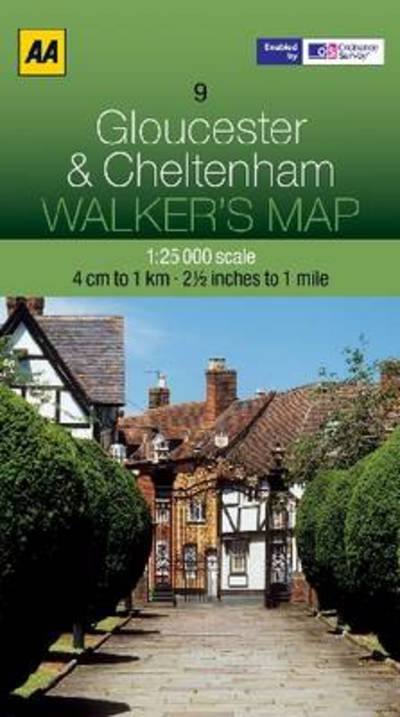 Cover for AA Publishing · AA Walker's Map.009 Gloucester&amp;Cheltenh (Bok) (2012)