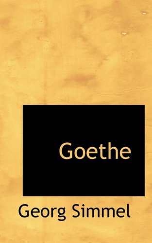 Cover for Georg Simmel · Goethe (Paperback Book) [German edition] (2009)