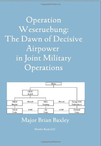 Cover for Brian Baxley · Operation Weseruebung: the Dawn of Decisive Airpower in Joint Military Operations (Pocketbok) (2010)