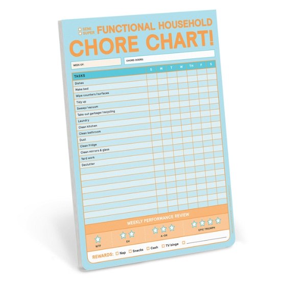 Knock Knock Chore Chart Big & Sticky Notepads - Knock Knock - Kirjat - Knock Knock - 9781683494201 - torstai 9. toukokuuta 2024