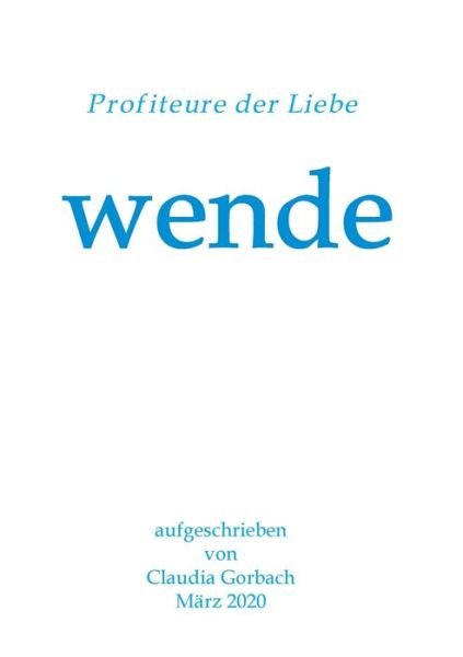 Cover for Gorbach · Wende (Book) (2020)