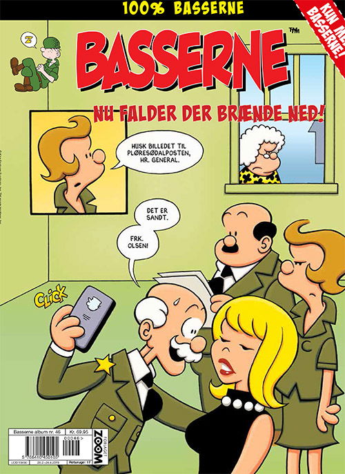 Cover for Mort Walker · Basserne: Nu falder der brænde ned, Jens Fup! (Hæftet bog) [1. udgave] (2019)