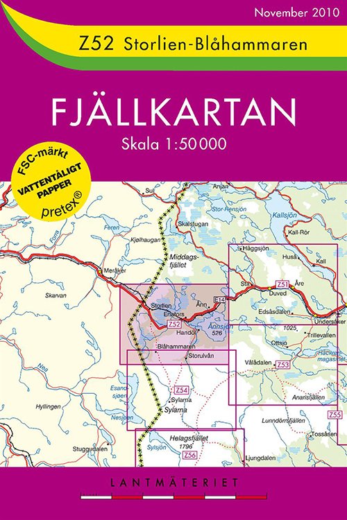 Cover for Lantmäteriet · Fjällkartan Z: Storlien - Blåhammaren (Hardcover bog) (2011)