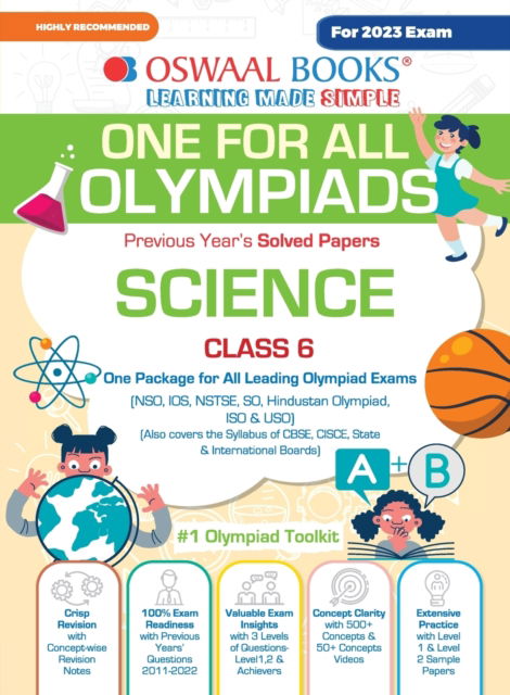 Cover for Oswaal Editorial Board · Oswaal One For All Olympiad Previous Years' Solved Papers, Class-6 Science Book (For 2023 Exam) (Paperback Book) (2023)