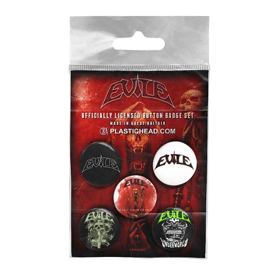 Evile Button Badge Set - Evile - Merchandise - PHM - 0803341562202 - February 11, 2022