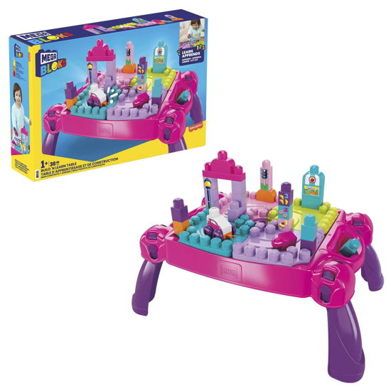 Build Basics Build N Learn Table Pink - Mega Bloks - Merchandise - Mega Blocks - 0887961485202 - 11. juni 2024