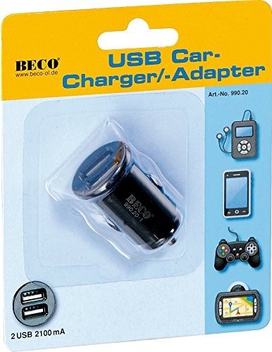 Usb-car-charger / adapter 2usb 2100ma - Beco Gmbh & Co. Kg - Merchandise - Beco - 4000976990202 - 