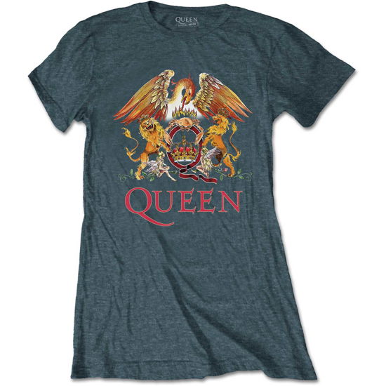 Queen Ladies T-Shirt: Classic Crest - Queen - Fanituote -  - 5056170648202 - 
