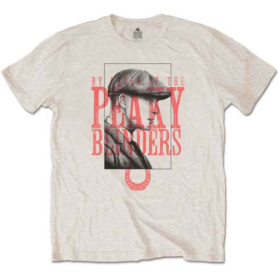 Cover for Peaky Blinders · Peaky Blinders Unisex T-Shirt: Red Logo Tommy (Sand) (T-shirt) [size S] [Neutral - Unisex edition] (2018)