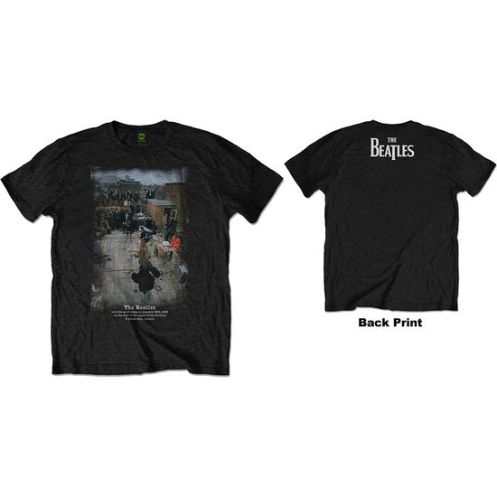 Cover for The Beatles · The Beatles Unisex T-Shirt: 3 Savile Row (Black) (Back Print) (T-shirt) [size L] [Black - Unisex edition] (2019)