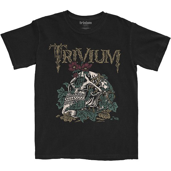 Trivium Unisex T-Shirt: Skelly Flower - Trivium - Koopwaar -  - 5056368665202 - 