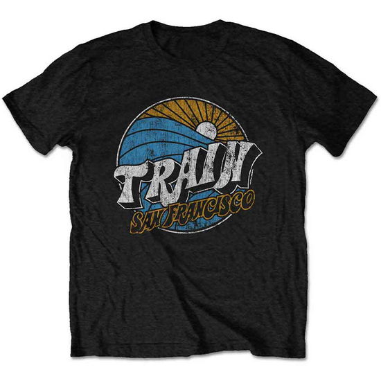 Cover for Train · Train Unisex T-Shirt: Wave (Black) (T-shirt) [size S] (2022)