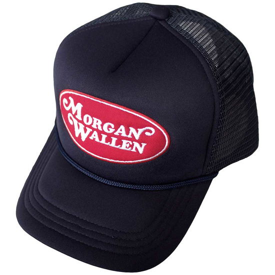 Morgan Wallen Unisex Mesh Back Cap: Oval Logo (Navy Blue) - Morgan Wallen - Merchandise -  - 5056737274202 - August 22, 2024