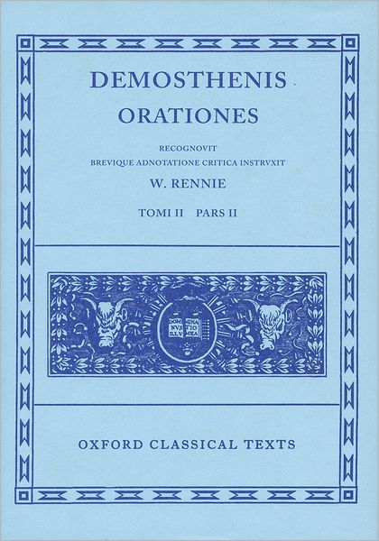 Cover for Demosthenes · Demosthenes Orationes ((Orationes 27-40)) - Oxford Classical Texts (Hardcover Book) (1988)