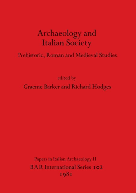 Cover for Archaeology and Italian society (N/A) (1981)