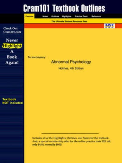 Cover for 4th Edition Holmes · Studyguide for Abnormal Psychology by Holmes, Isbn 9780321056818 (Paperback Bog) (2006)