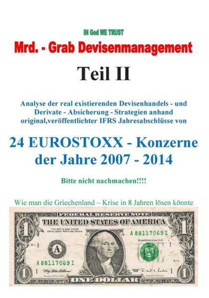 Cover for Karl - Heinz Klamra · Mrd. - Grab Devisenmanagement Teil Ii: 24 Eurostoxx - Konzerne (Pocketbok) (2015)