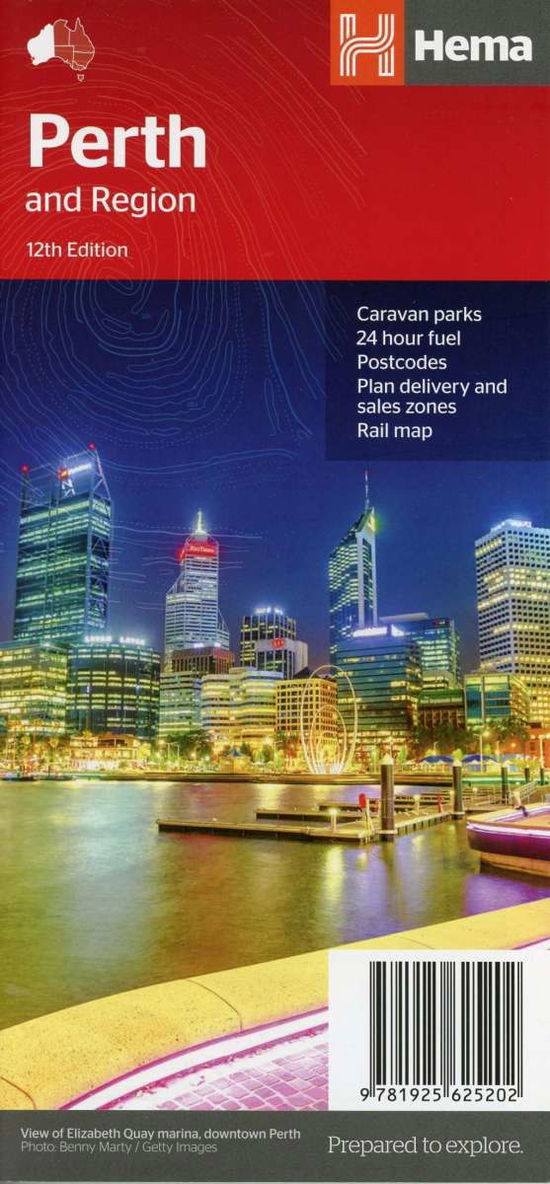 Cover for Hema Maps · Perth and Region (12th ed. Nov. 18) (Map) (2018)