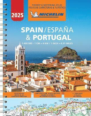 Cover for Michelin · Spain &amp; Portugal 2025 - Tourist and Motoring Atlas (A4-Spiral) (Spiral Book) (2025)