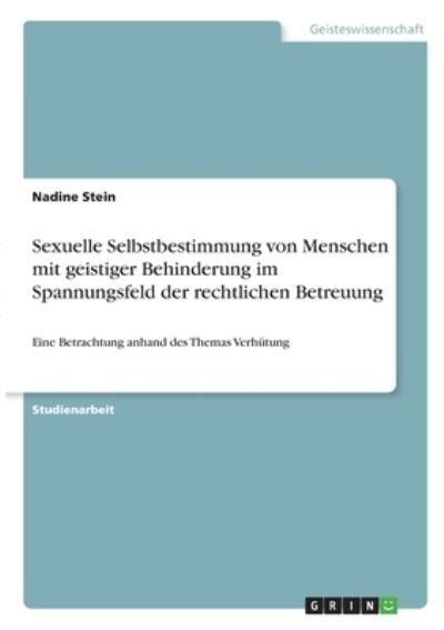 Cover for Stein · Sexuelle Selbstbestimmung von Men (N/A)