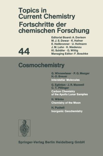 Cover for Kendall N. Houk · Cosmochemistry - Topics in Current Chemistry (Paperback Bog) [Softcover reprint of the original 1st ed. 1974 edition] (2013)