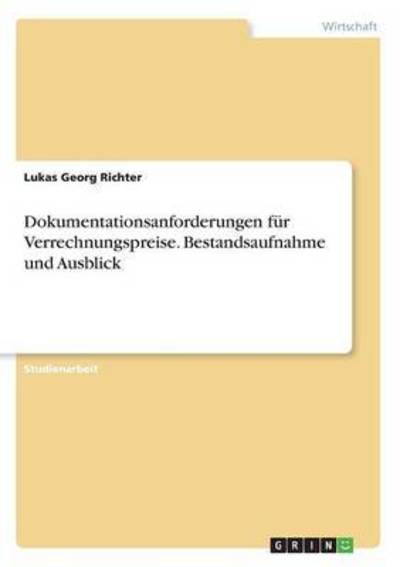 Cover for Richter · Dokumentationsanforderungen für (Bok) (2016)