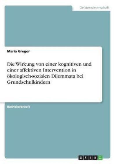 Cover for Gregor · Die Wirkung von einer kognitiven (Book)