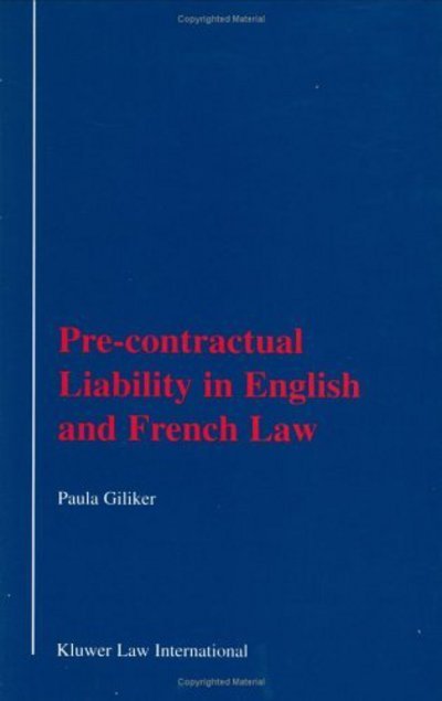 Paula Giliker · Pre-Contractual Liability in English and French Law (Inbunden Bok) (2002)