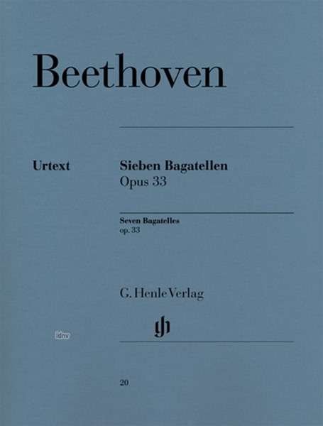 7 Bagatellen op.33,Kl.HN20 - Beethoven - Bøger -  - 9790201800202 - 
