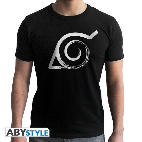 NARUTO SHIPPUDEN - T-Shirt KONOHA - Black - Abystyle - Merchandise - ABYstyle - 3700789221203 - 7 februari 2019