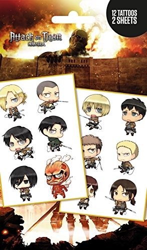 Cover for Attack On Titan · Attack On Titan - Chibi Characters (temporary Tattoo) (MERCH)