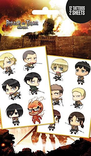 Attack On Titan - Chibi Characters (temporary Tattoo) - Attack On Titan - Gadżety -  - 5028486295203 - 