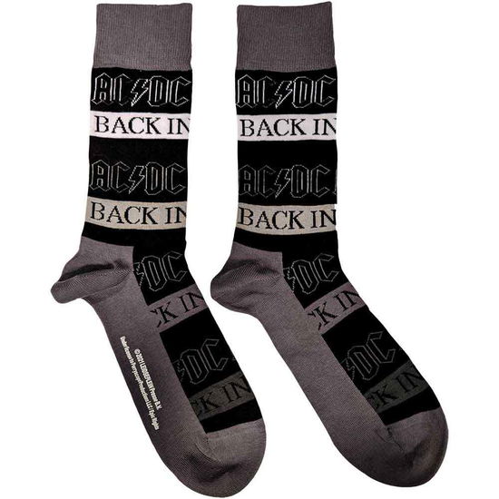 Cover for AC/DC · AC/DC Unisex Ankle Socks: Back In Black (UK Size 7 - 11) (Klær) [size M] [Black - Unisex edition]