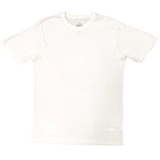 Fleetwood Mac Unisex Hi-Build T-Shirt: Classic Logo (White-On-White) - Fleetwood Mac - Produtos -  - 5056561072203 - 